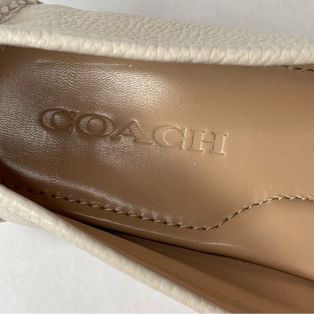 Coach Mckenna Driver Chalk White Driving Loafer Flat … Gem